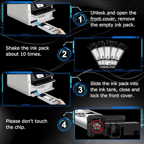 Detalle de DOUBLE D T11D Schwarz – kompatible T11D1 Patrone für Epson WorkForce Pro WF-C5390/ WF-C5890