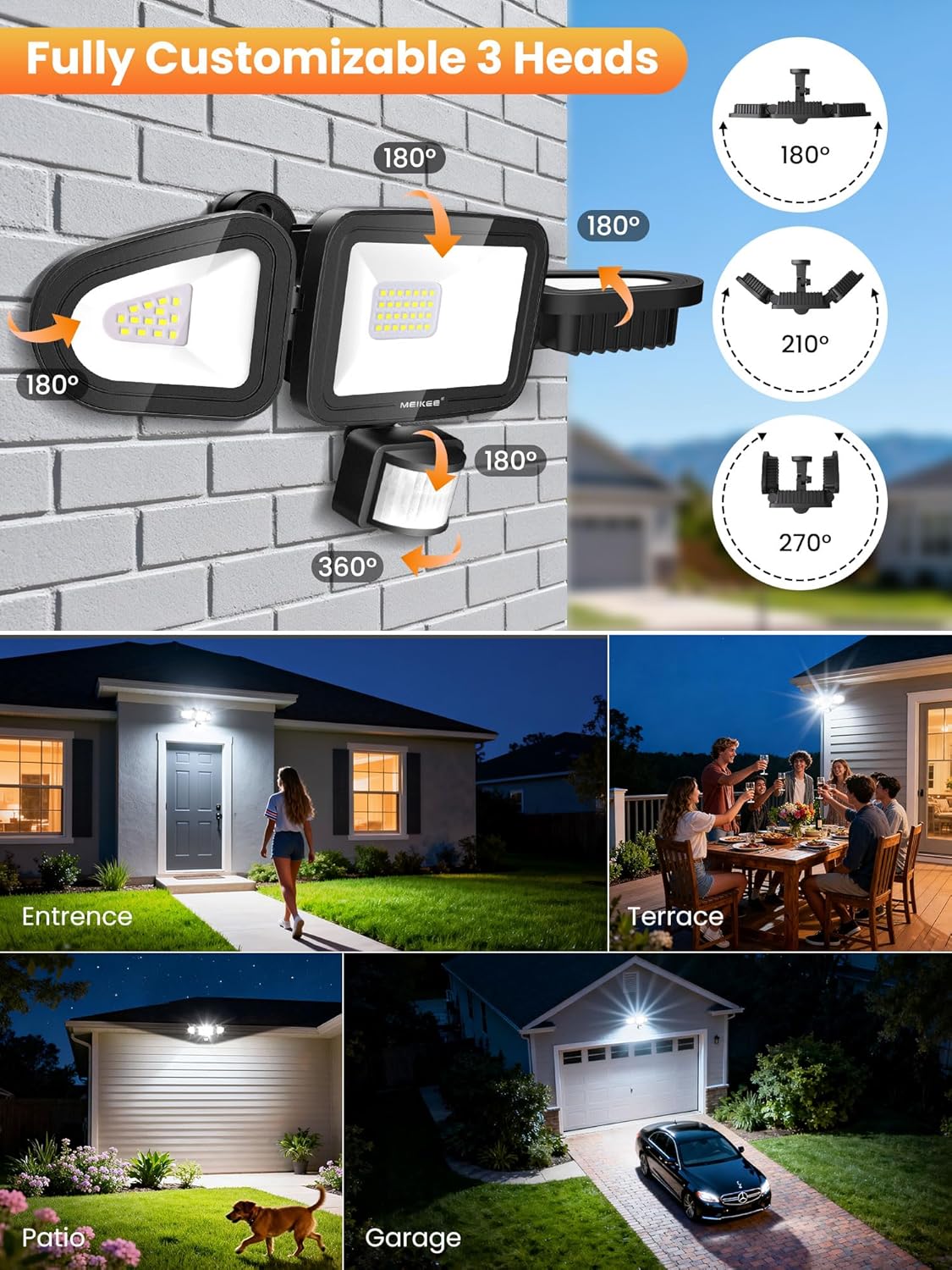 Thumbnail 6 de MEIKEE 42W Faretto sensore movimento