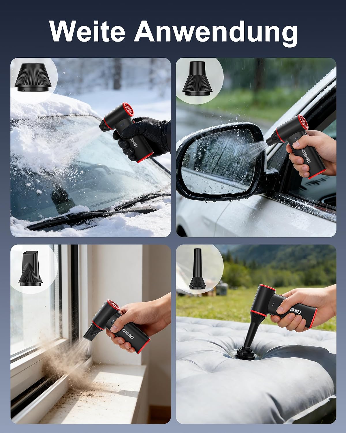 Thumbnail 3 de GOOLOO F3 elektrisches Staubgebläse (Akku-Druckluftspray) – 150.000 U/min, 3 Stufen