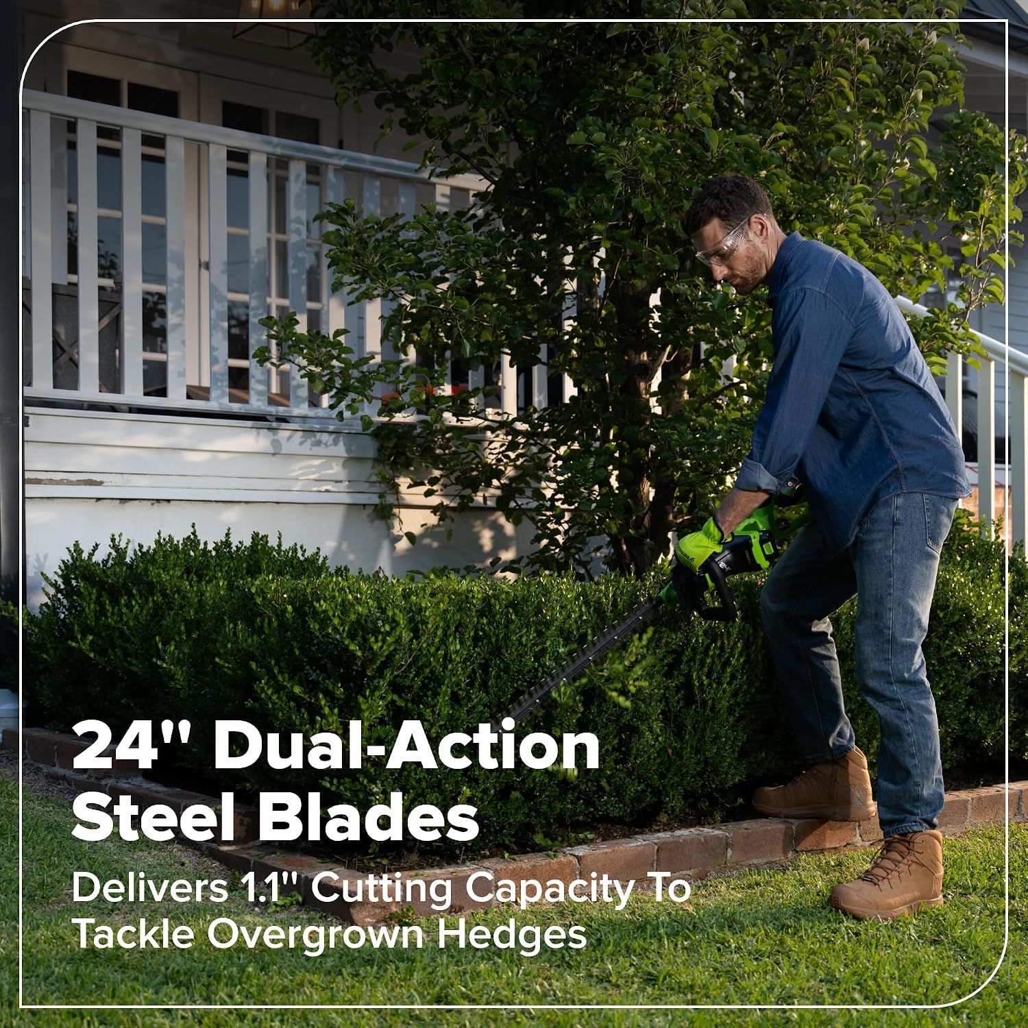 Thumbnail 6 de Greenworks Cordless Hedge Trimmer, 24-Inch