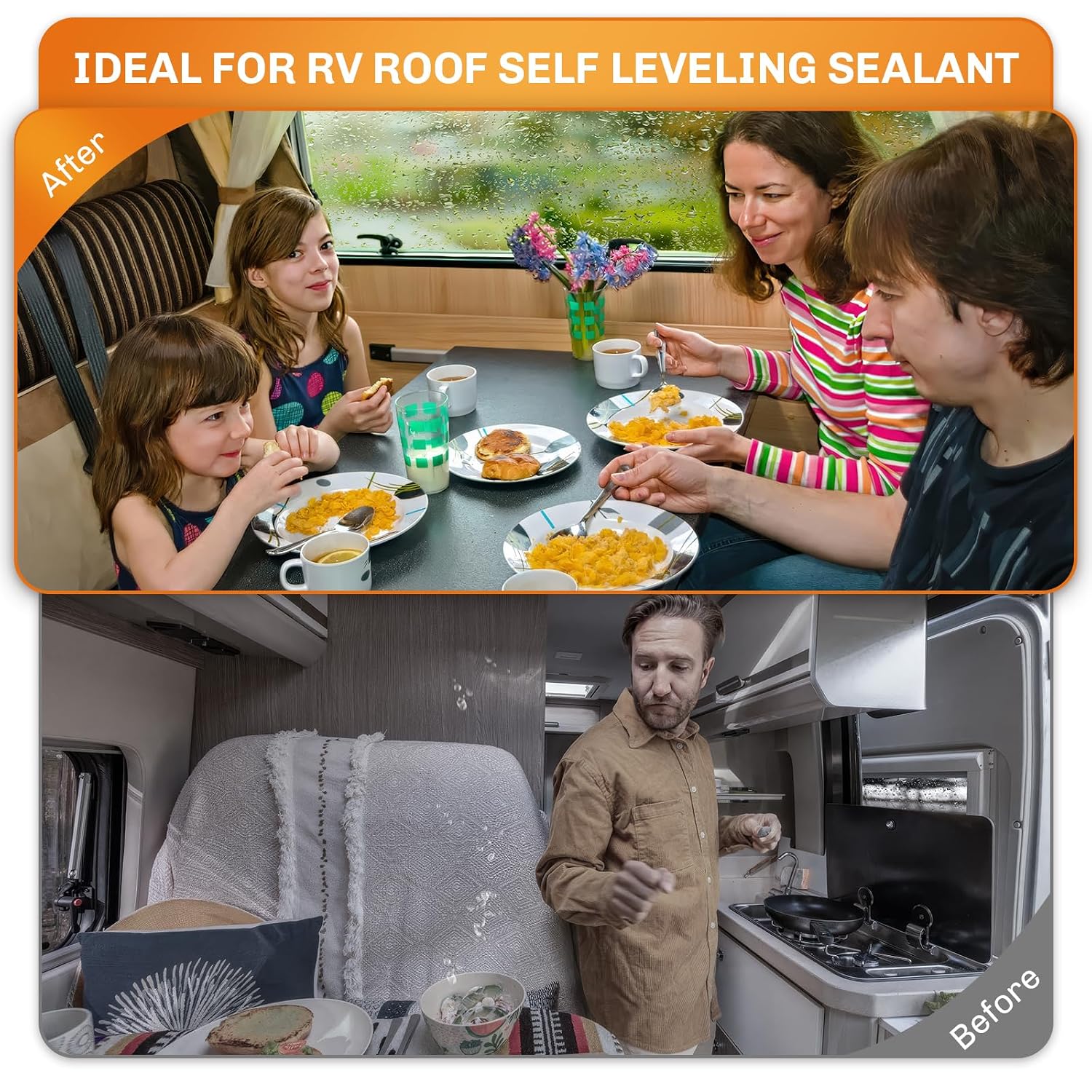 Thumbnail 5 de WELLUCK 12PC Self Leveling RV Roof Sealant Lap for RV Roofs, White