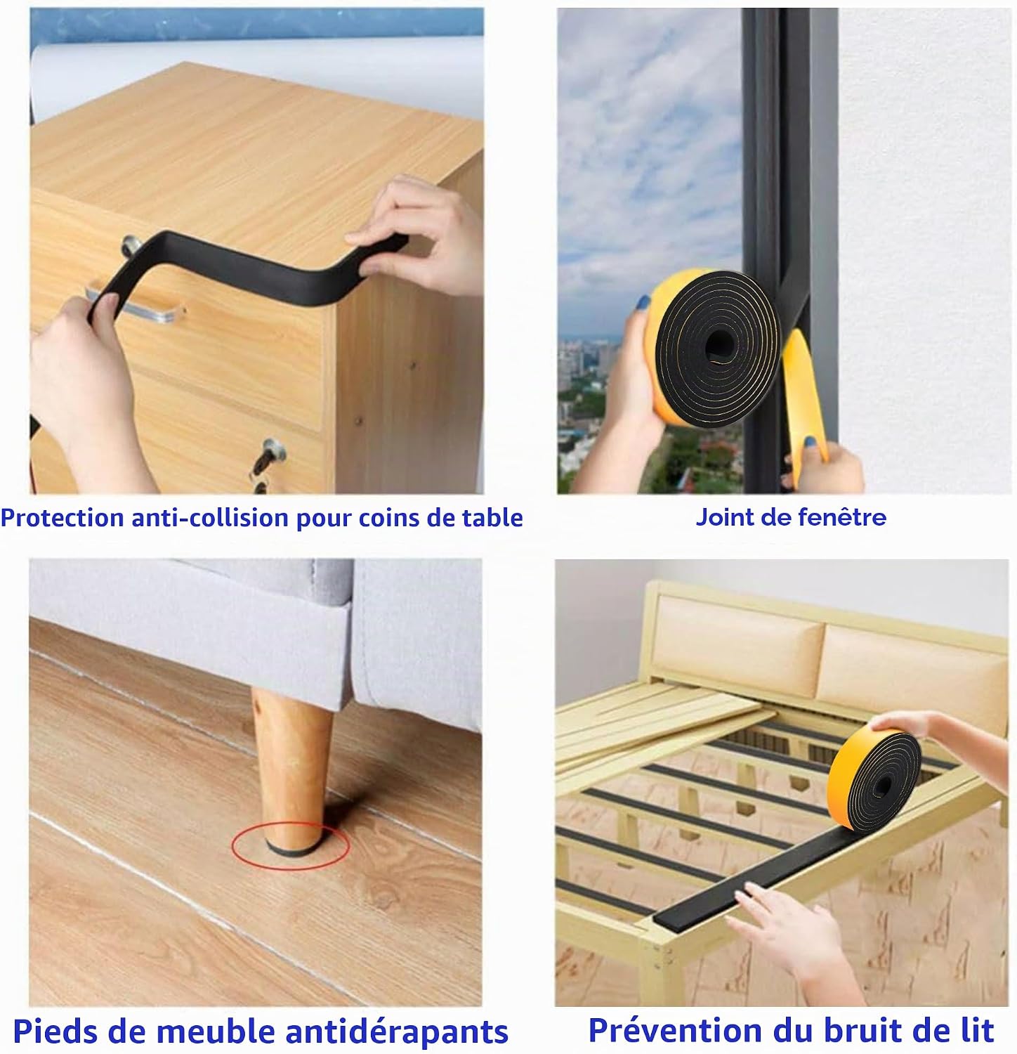 Detalle 2 de Zayejod Foam Tape schuimrubberen afdichtingsband, 50 mm breed, 3 mm dik, 5 m