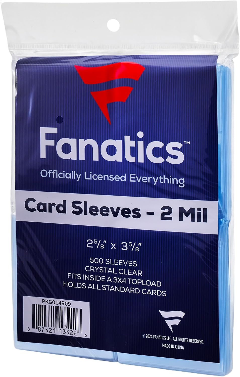 Detalle de Fanatics レギュラーカード用スリーブ 2 5/8インチ×3 5/8インチ・500枚