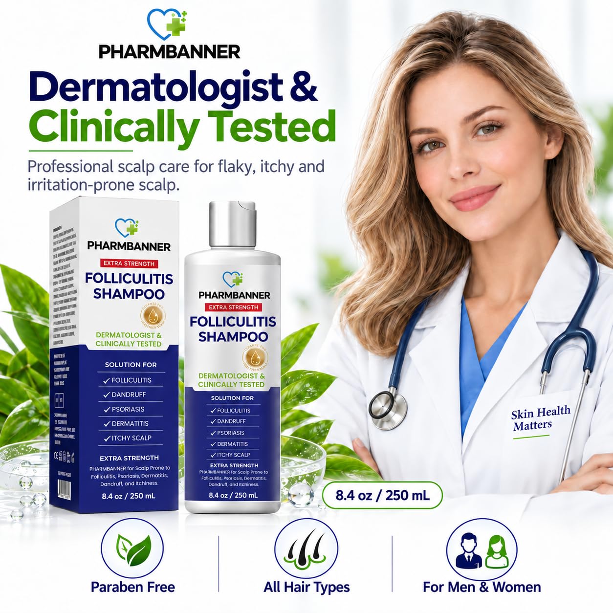 Thumbnail 6 de PHARMBANNER Anti-Fungal Shampoo for Folliculitis, 8.4 fl oz