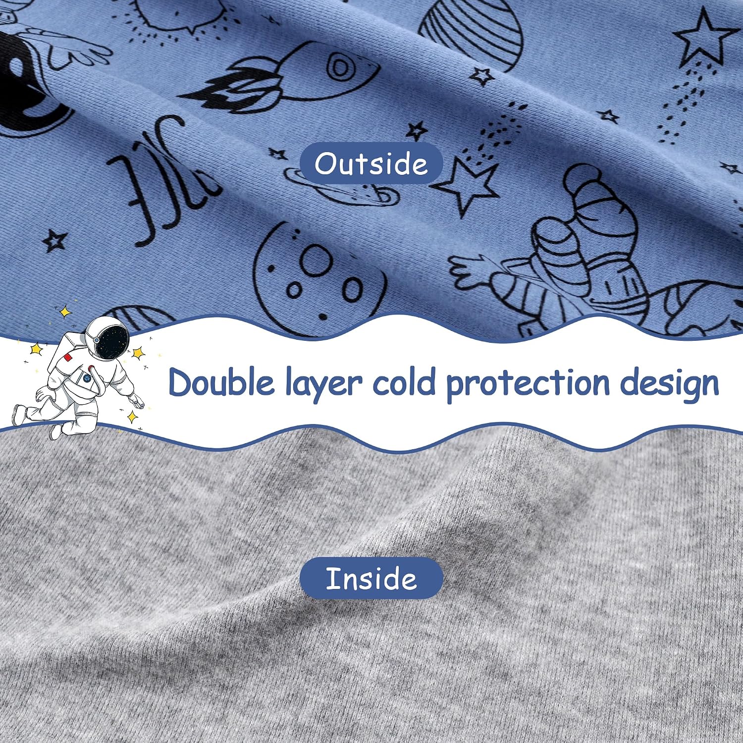 Detalle 2 de beifon Kinder Beanie-Mütze & Loop-Schal Set (2 bis 8 Jahre) aus 95% Baumwolle