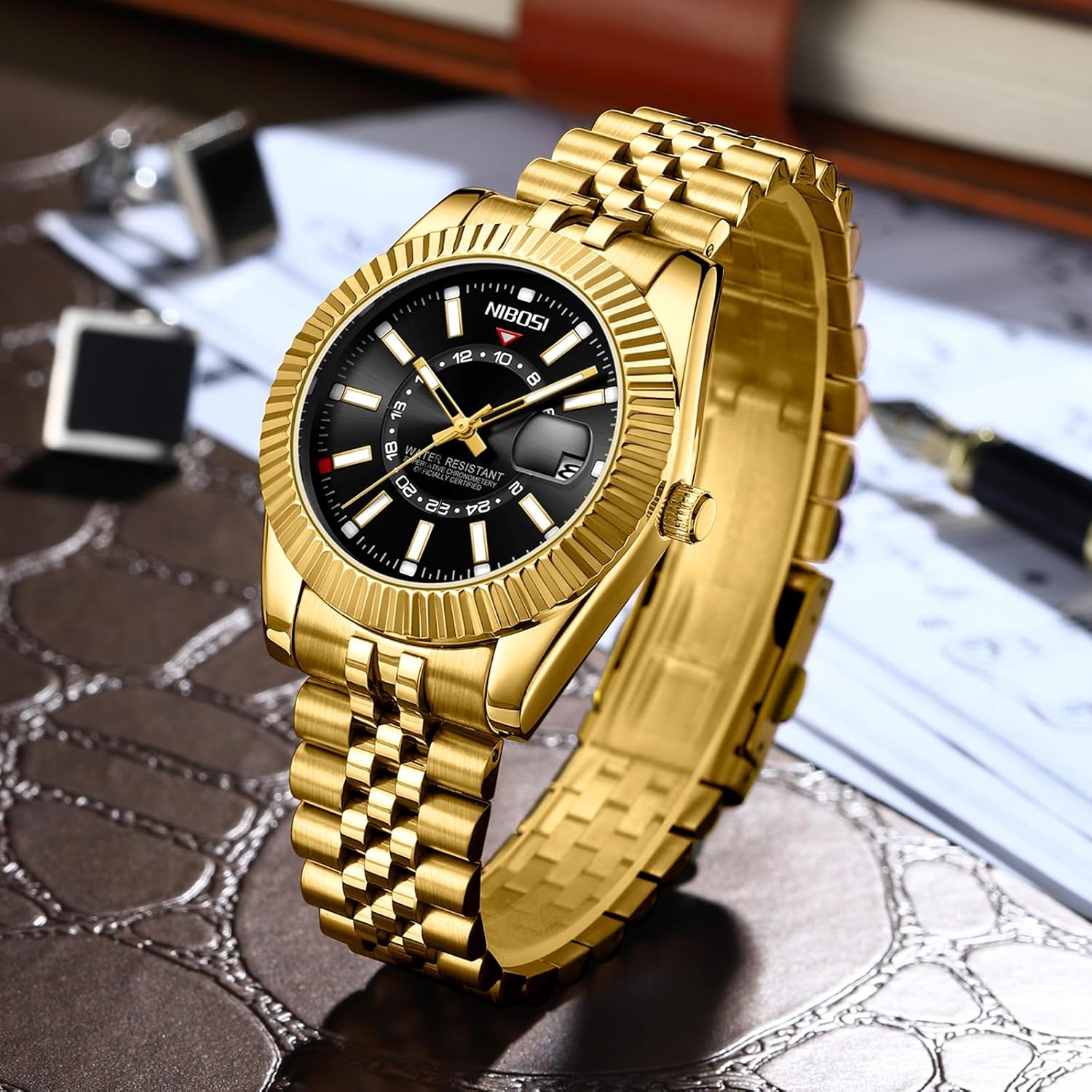 Thumbnail 4 de NIBOSI Armbanduhr Herren Business Stil