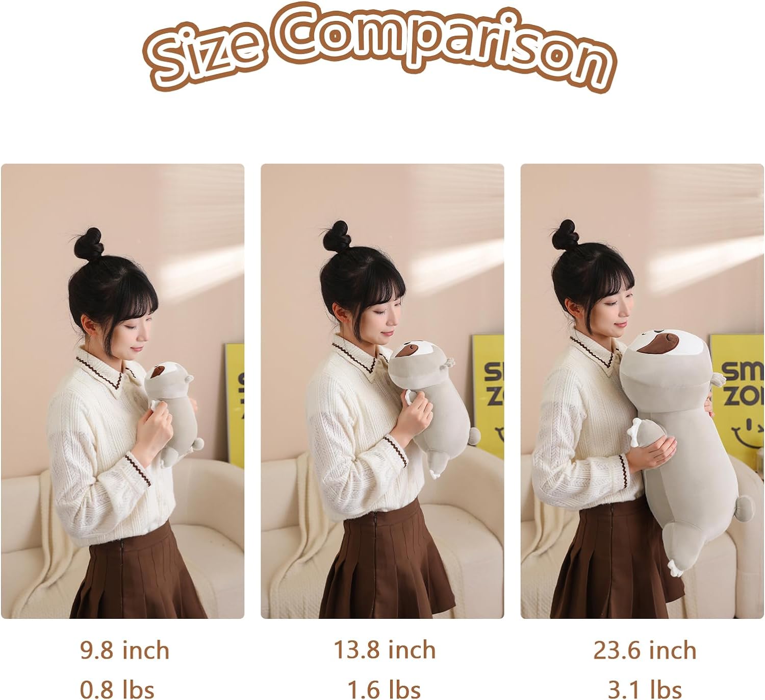 Thumbnail 4 de SQEQE beschwertes Faultier-Plüsch 60 cm – gewichtetes Kissenplüschtier zum Relaxen