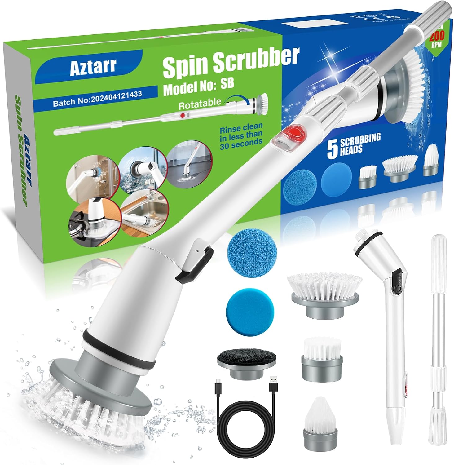 Detalle de Electric Spin Scrubber 5 Heads