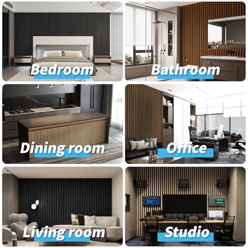 Thumbnail 8 de Art3d 4er-Set Akustikpaneele Dunkle Walnuss 60x30 cm – Wand-/Deckenpaneele