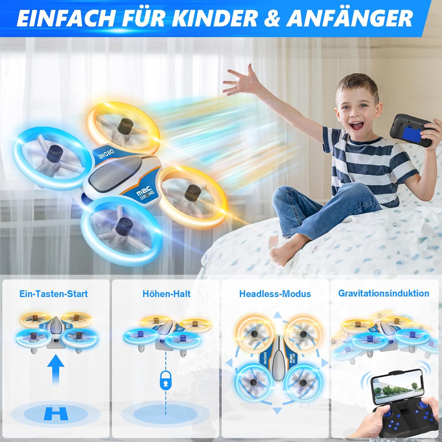 Thumbnail 2 de Mini Drone 1080P HD per bambini