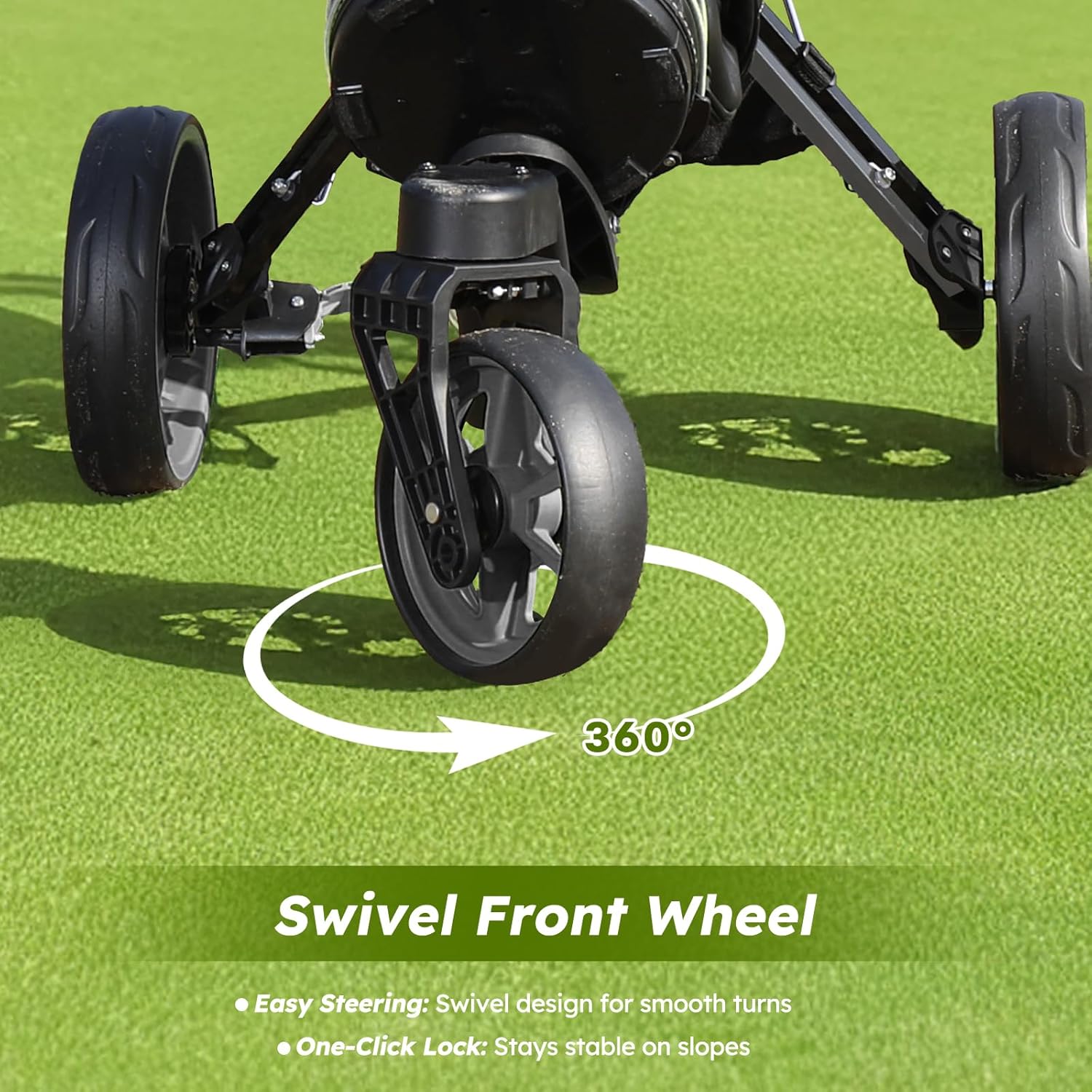 Detalle de Tedycatt 360 Golf Pull Cart: Lightweight 3-Wheel Folding Caddy