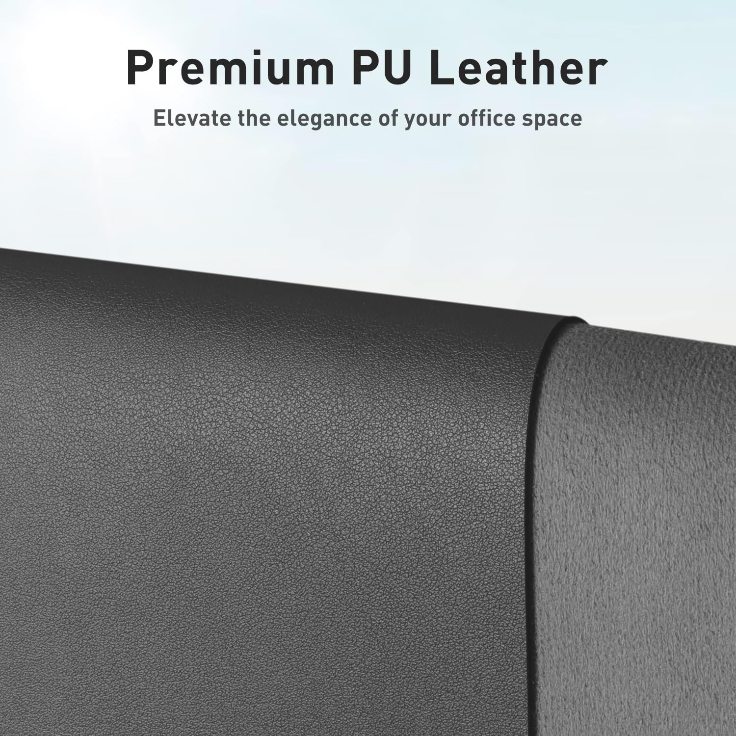 Thumbnail 1 de Leather desk mat 80 x 40 cm, grey