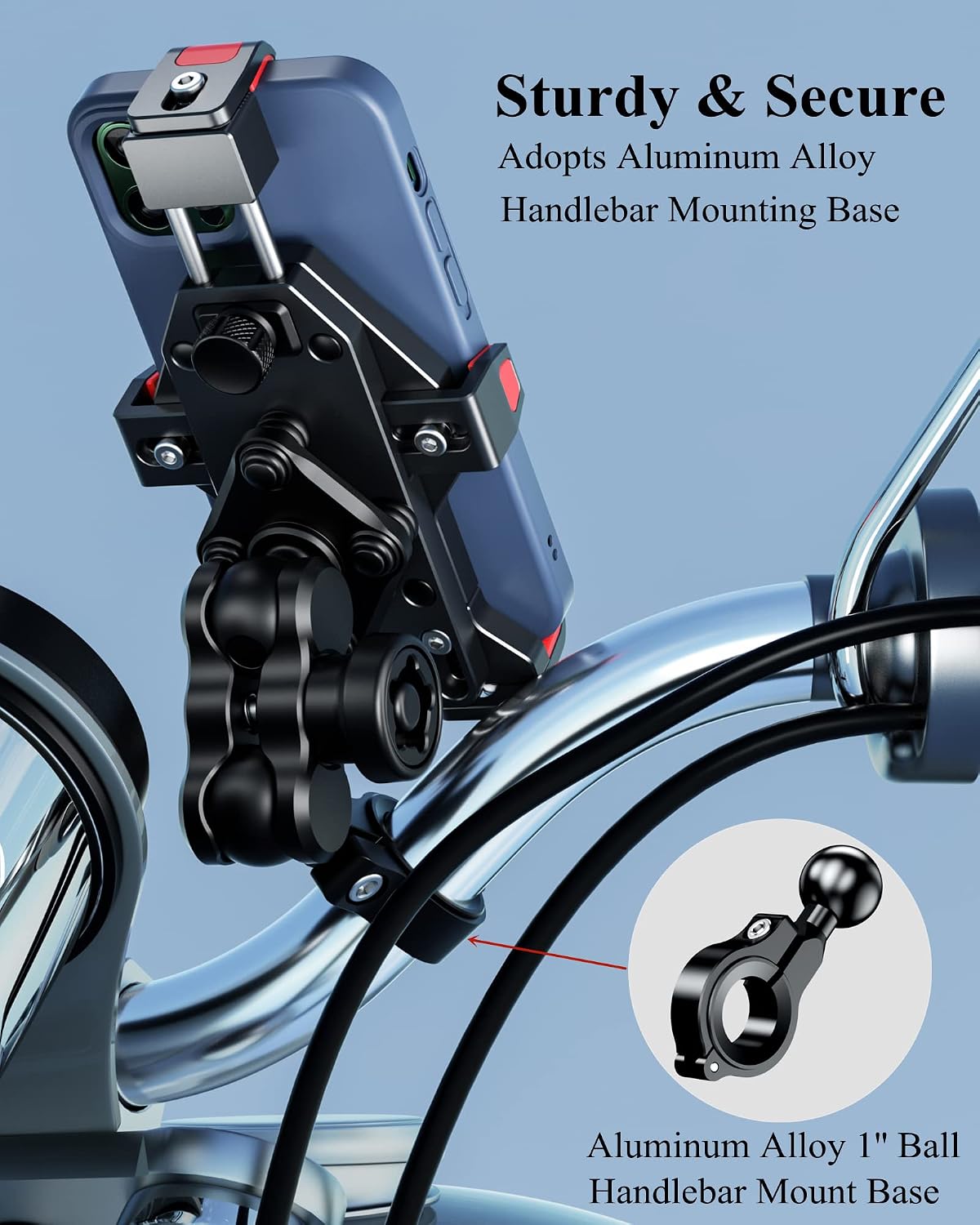Thumbnail 2 de BRCOVAN Motorradhandyhalterung 4,7–7,2 Zoll