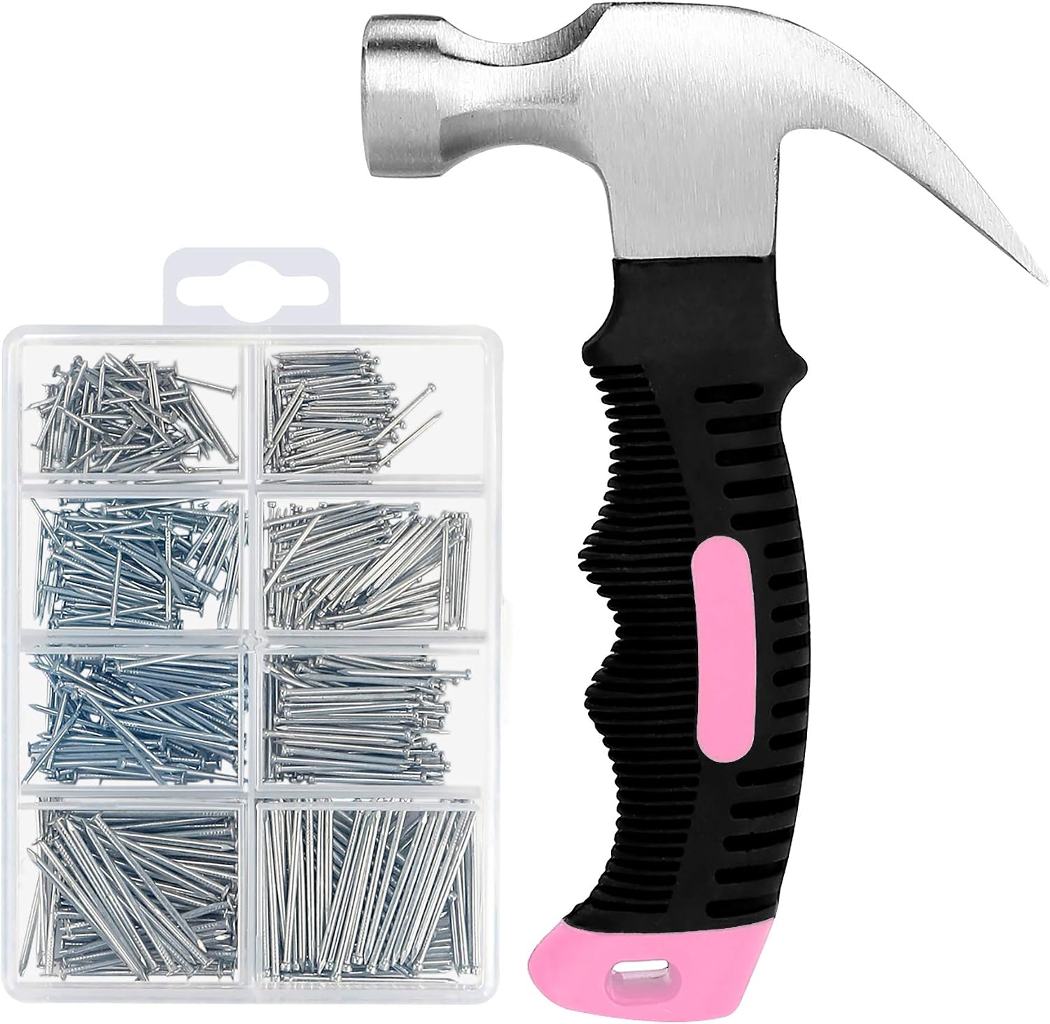 Detalle de KURUI 750061118 Picture-Hanging Nail Kit with 8oz Pink Hammer
