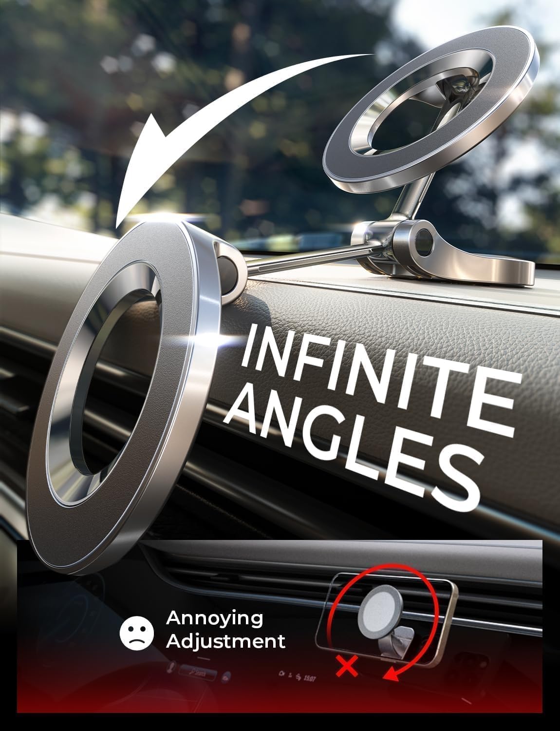 Thumbnail 5 de LISEN Magsafe Car Mount 24 magnets