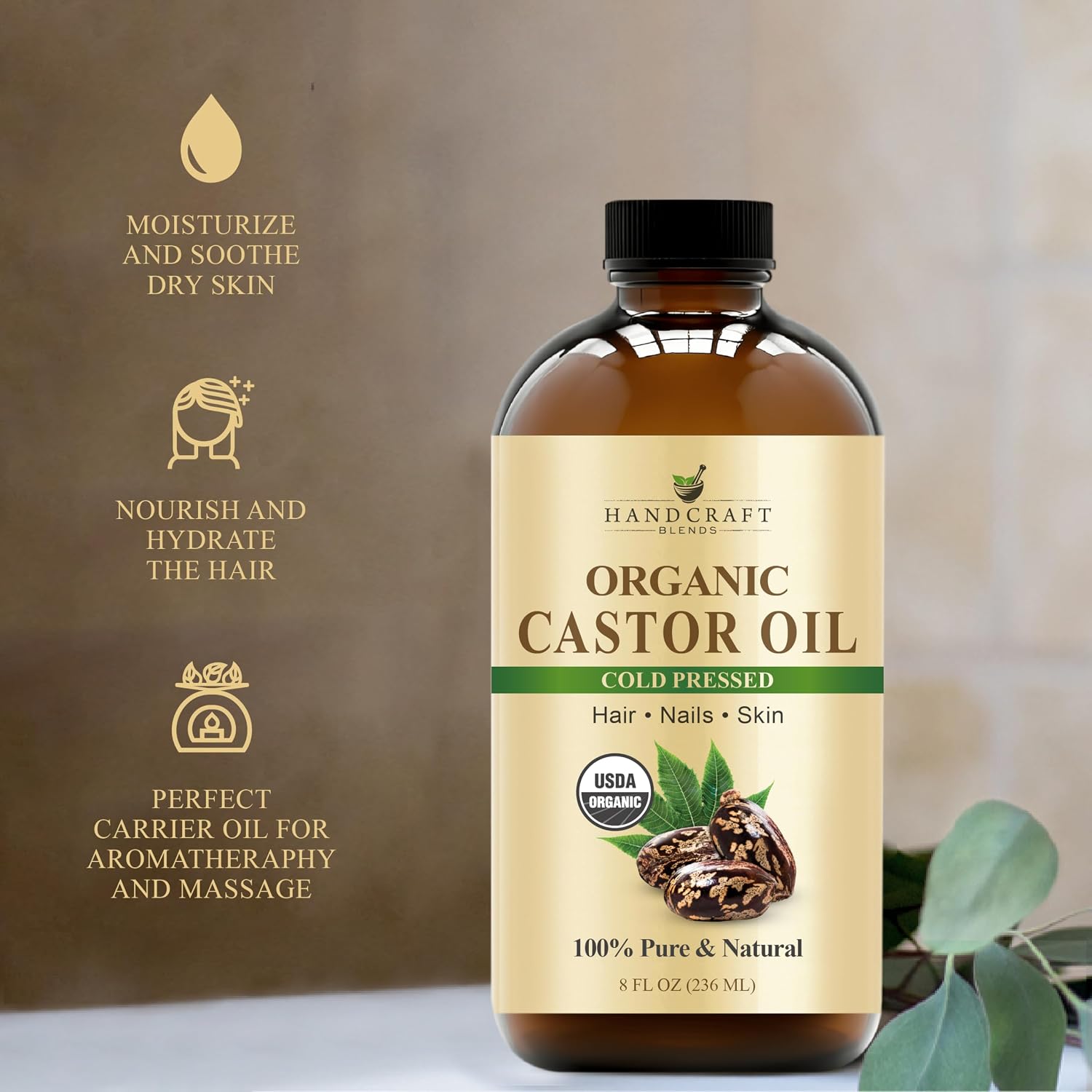 Detalle 1 de Handcraft Blends Castor Oil 236 ml