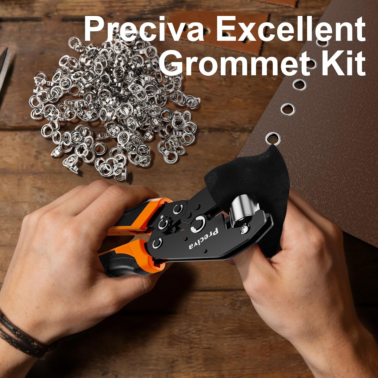 Thumbnail 6 de Preciva Pince à Œillet avec 400 pièces 6+10 mm – Kit professionnel et coffret