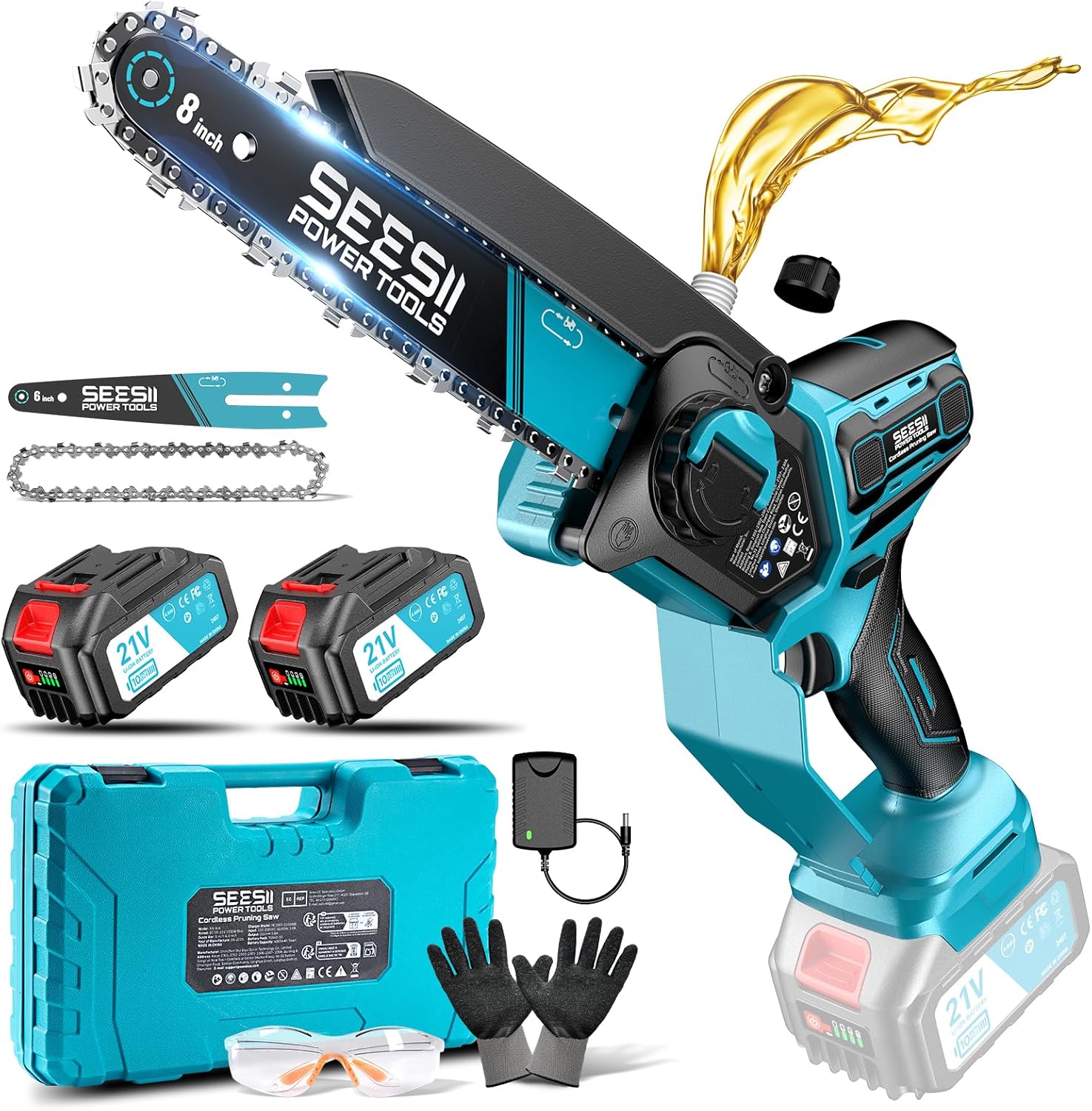 Detalle de SEESII Mini Kettensäge 1000 W