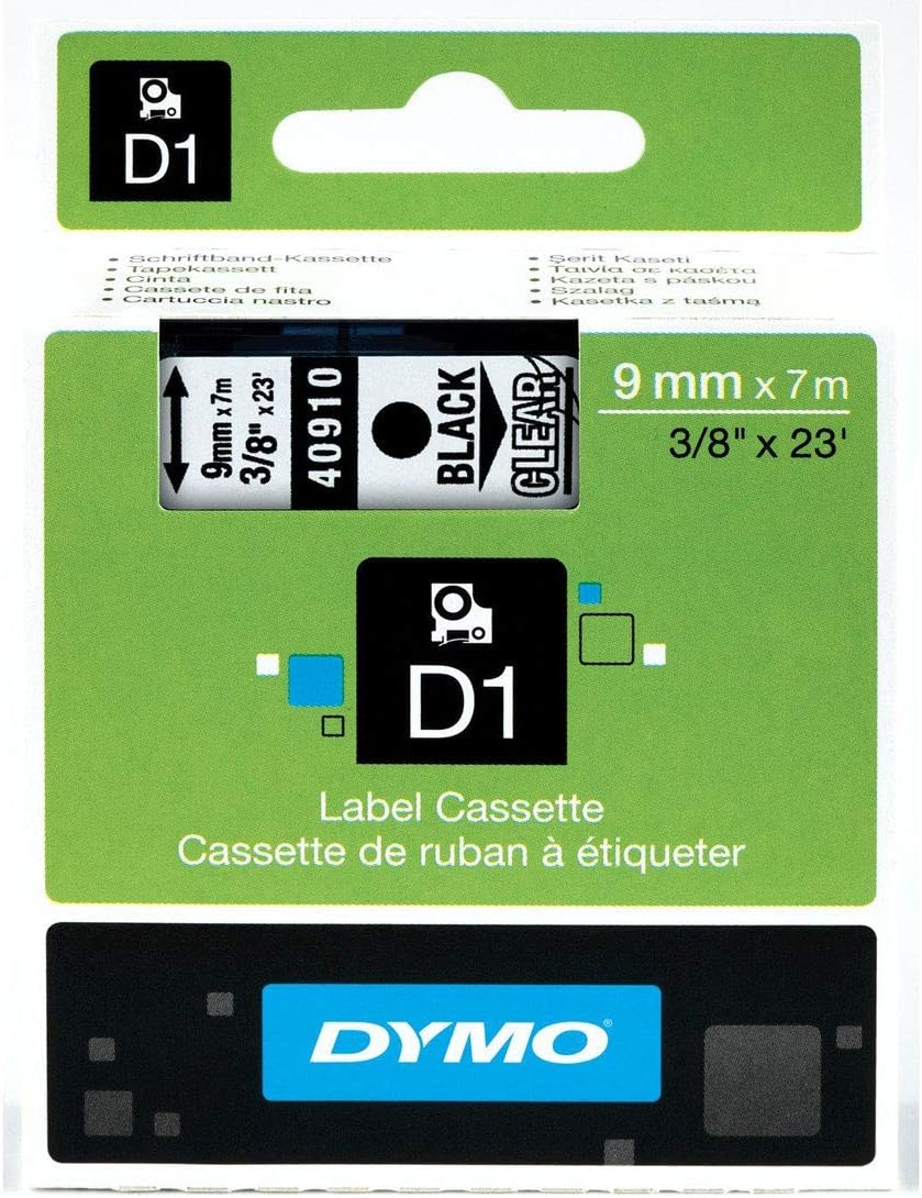 DYMO 9mm 7m tran/schw – sicherer Klingenwechsel und positionsstabile Klinge