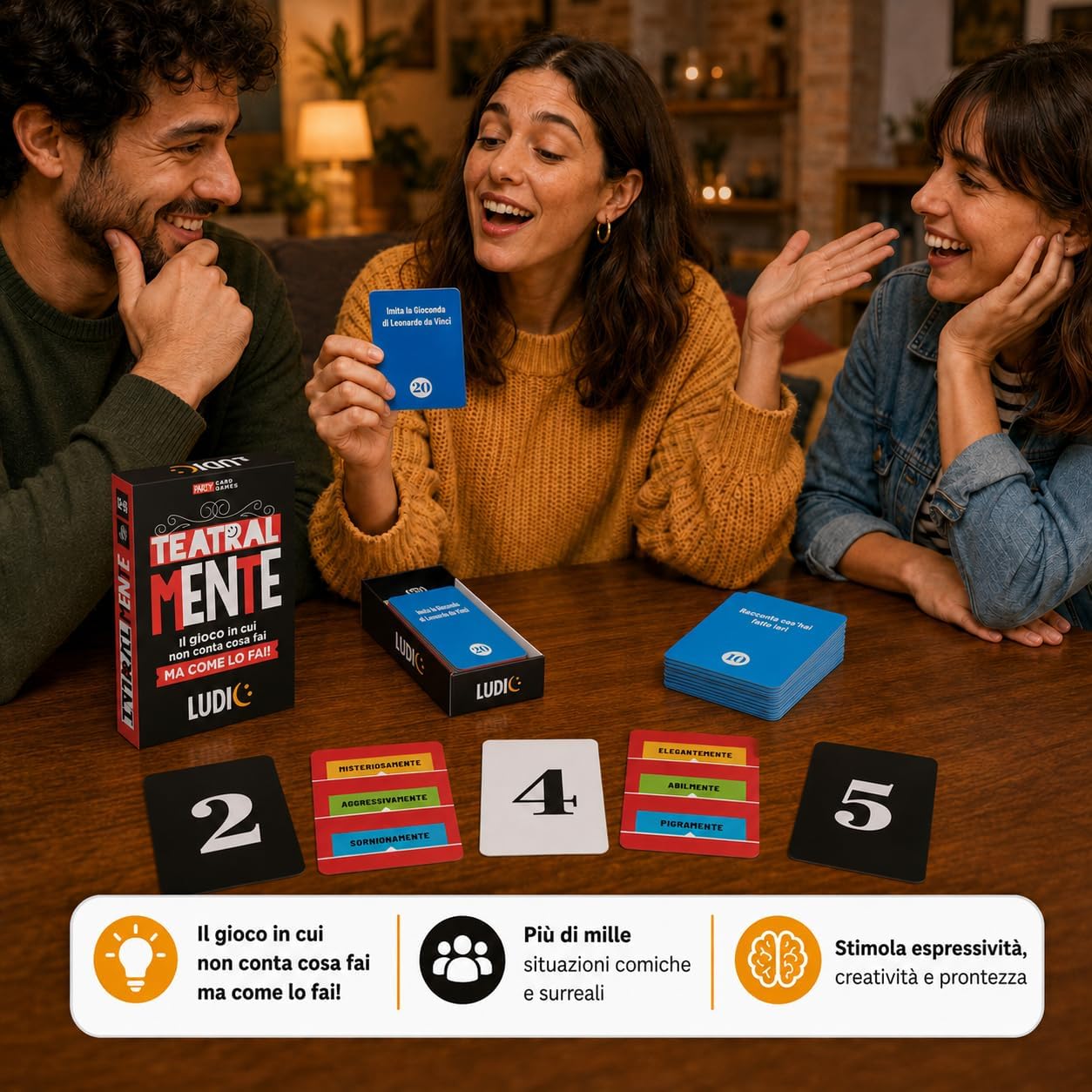 Thumbnail 1 de Ludic - Teatralmente: Il Gioco di Carte per Espressività e Risata in Famiglia