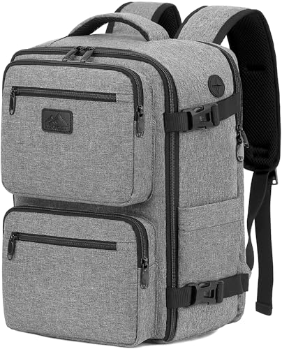 LYNXCHER Zaino Ryanair 40x30x20 cm – 24L, Grigio, Scomparto Laptop 15,6'' con Apertura Rapida e Tasche Organizzate