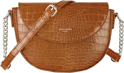 Detalle de David Jones Bolso Bandolera Cocodrilo Mujer 👜 Elegante Camel