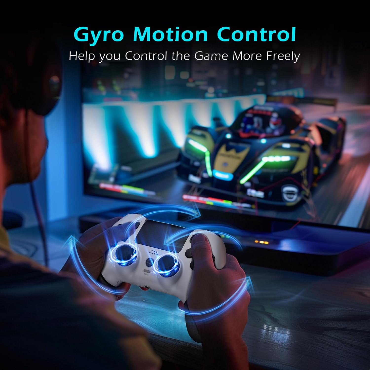 Thumbnail 4 de CHEREEKI PS4 Controller mit 1000 mAh Akku