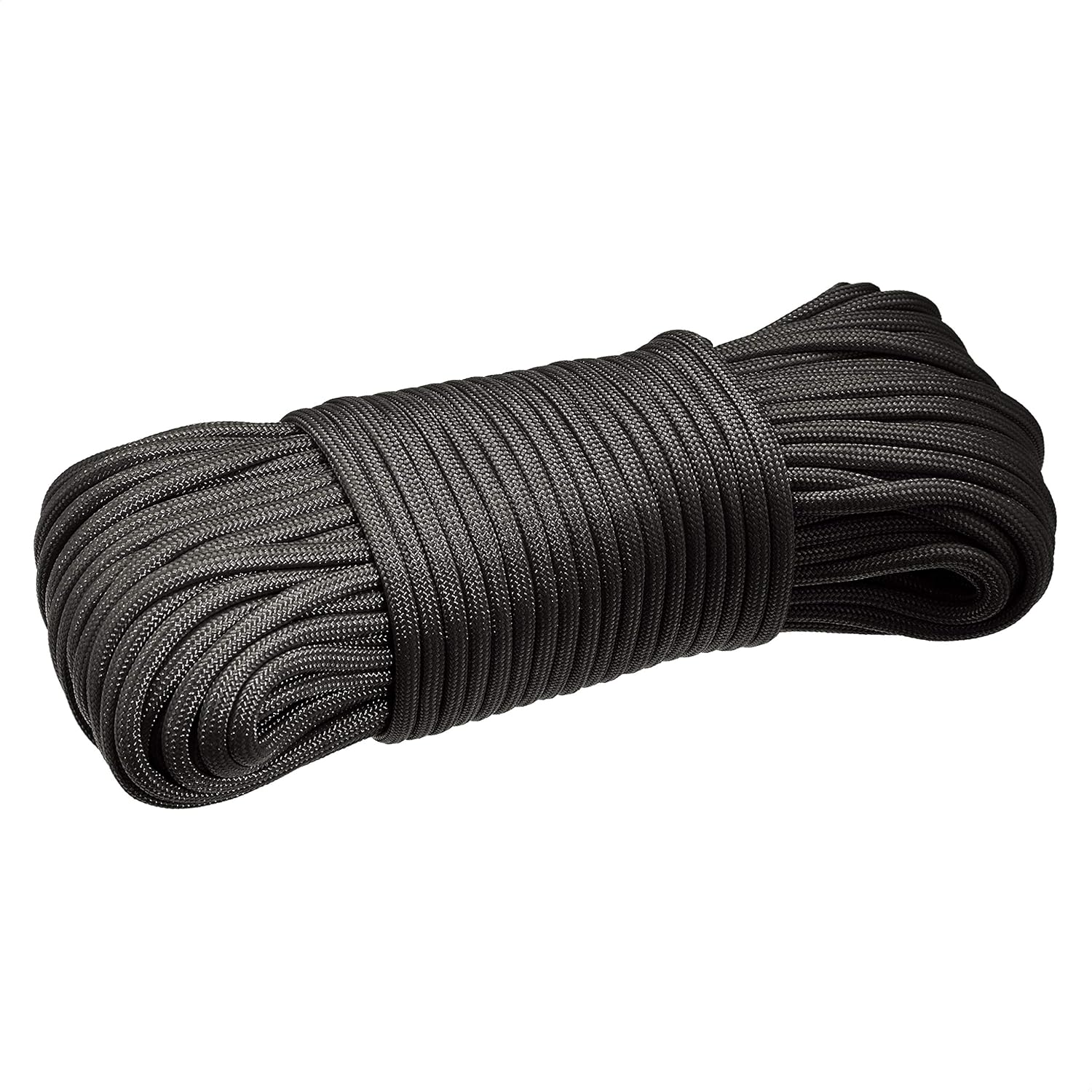 Detalle 2 de Amazon Basics Paracord 550 Typ III – Fallschirmleine, 4,0 mm x 30,0 m, Schwarz