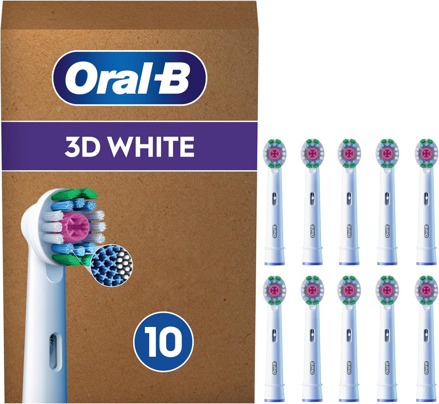 Detalle de Oral-B Pro 10 brossettes 3D White 🪥