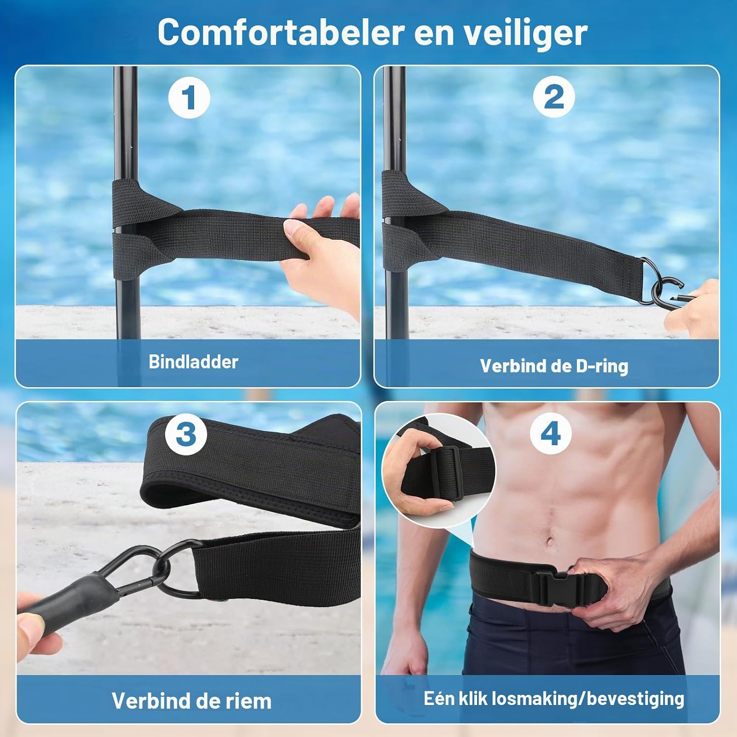 Detalle 2 de InemzTal IT-Swim Belts-11505029-FBA zwemgordel voor volwassenen, elastisch tot 8,5 m