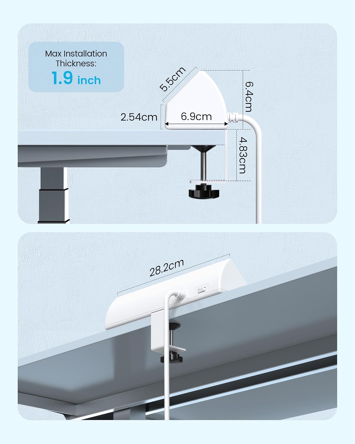 Detalle de Desk Clamp Power Socket USB C Slots – 65W Fast Charging Station