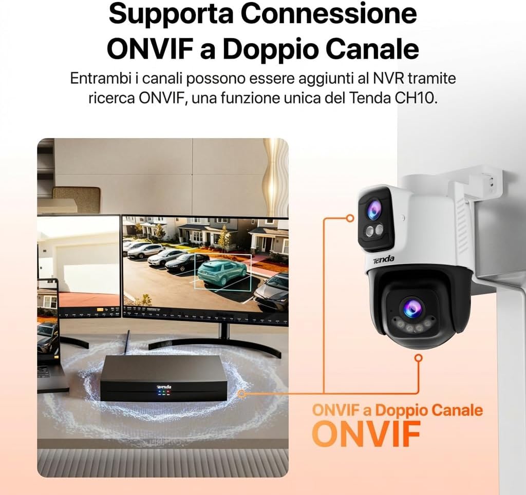 Thumbnail 5 de Tenda Telecamera di Sorveglianza Esterno 5MP+5MP con AI e Visione Notturna a Colori, WiFi IP65