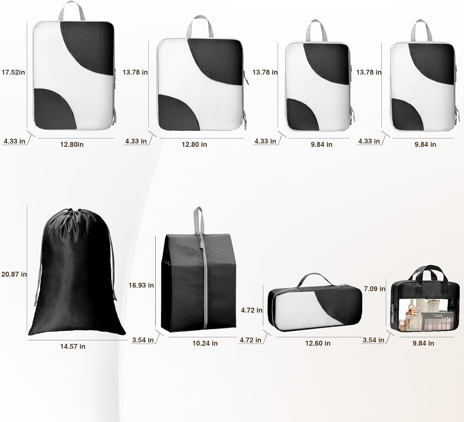 Detalle de DIMJ Compression Packing Cubes 8‑Set