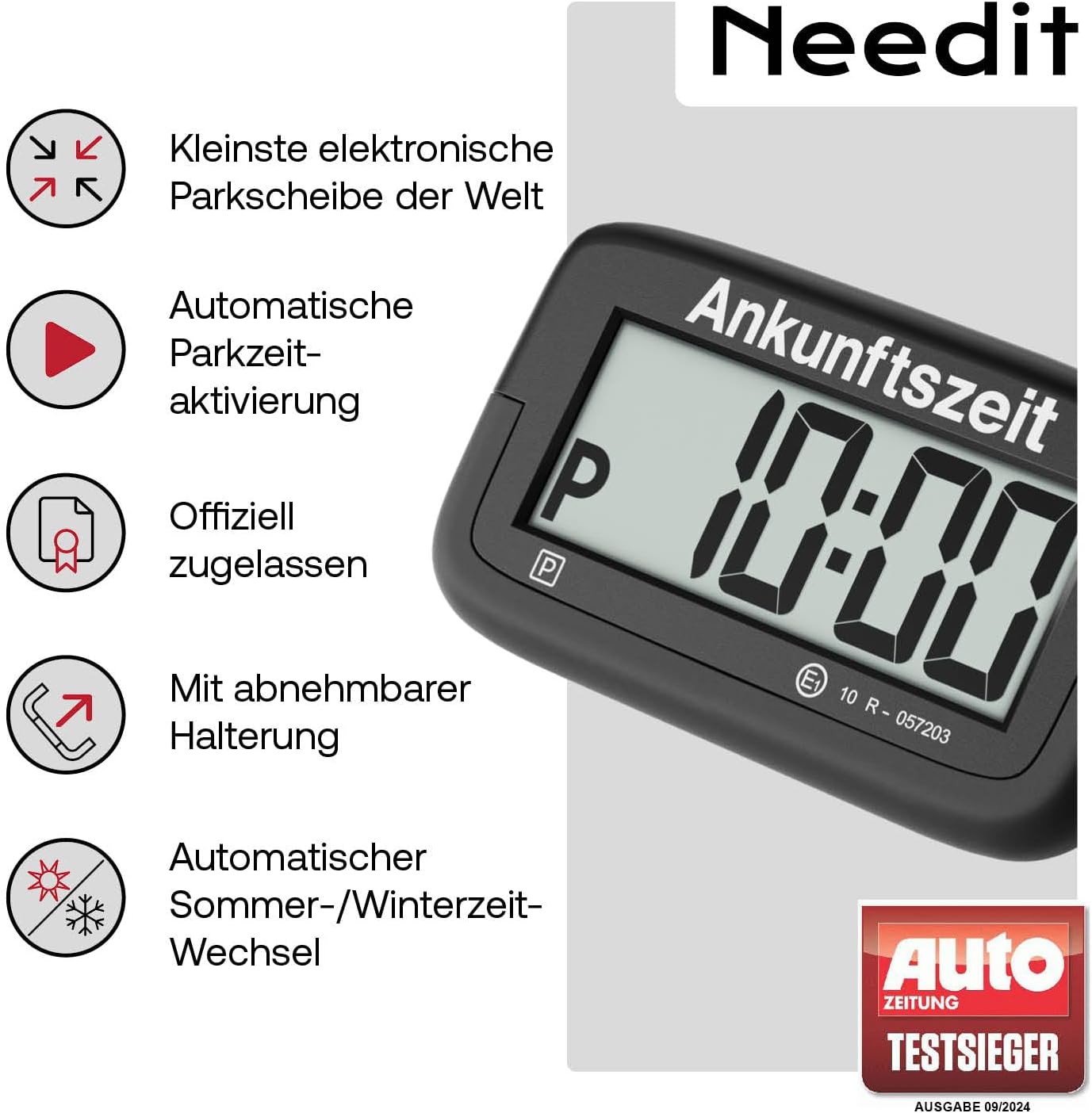 Detalle 2 de Needit PARK Micro I – ultradünne elektronische Parkscheibe mit KBA-Zulassung