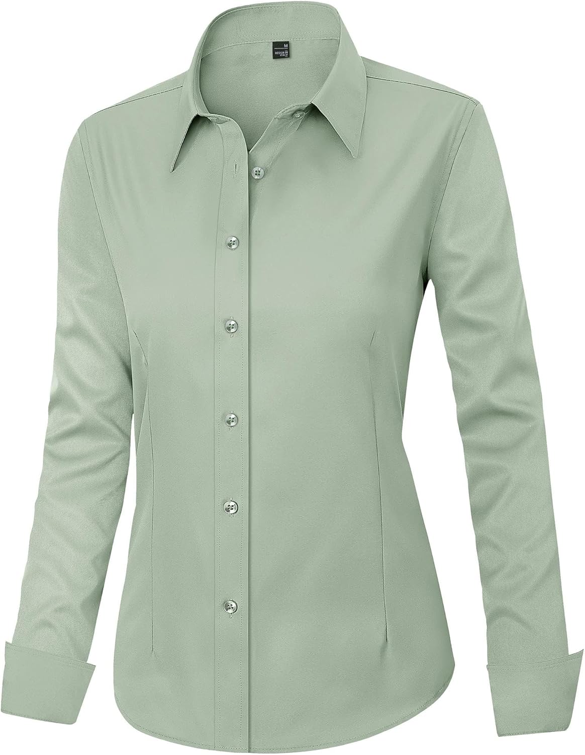 Detalle 2 de J.VER Damen Bluse Casual Business mit Stretch-Anteil und Button-Down-Kragen (Langarm)