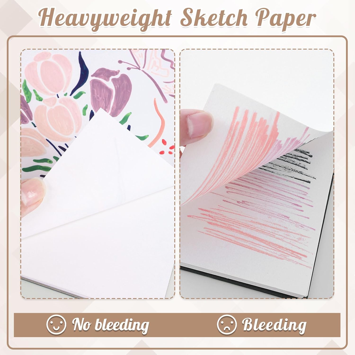 Thumbnail 4 de A4 Sketchbook 58 Sheets (116 pages) with 200GSM Thick Paper – Black Hardback Drawing Pad, 21 x 29.7 cm