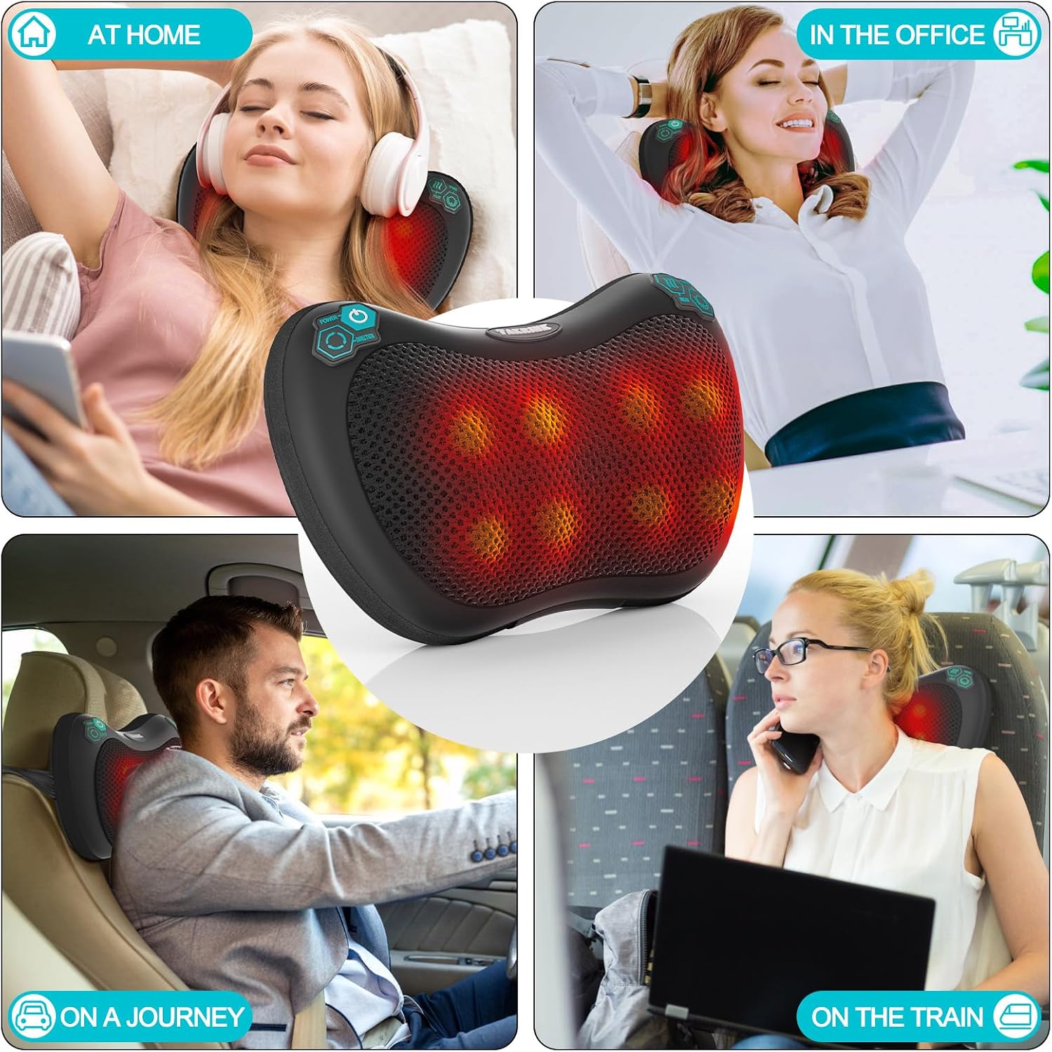 Thumbnail 4 de TAKRINK Neck Massager Pillow with 8 Nodes 3 Speeds