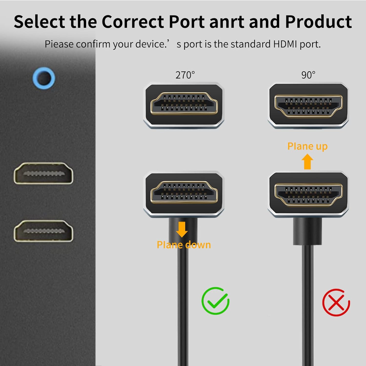 Thumbnail 1 de Twozoh Flexible HDMI Cable Up Angled 270° 2M
