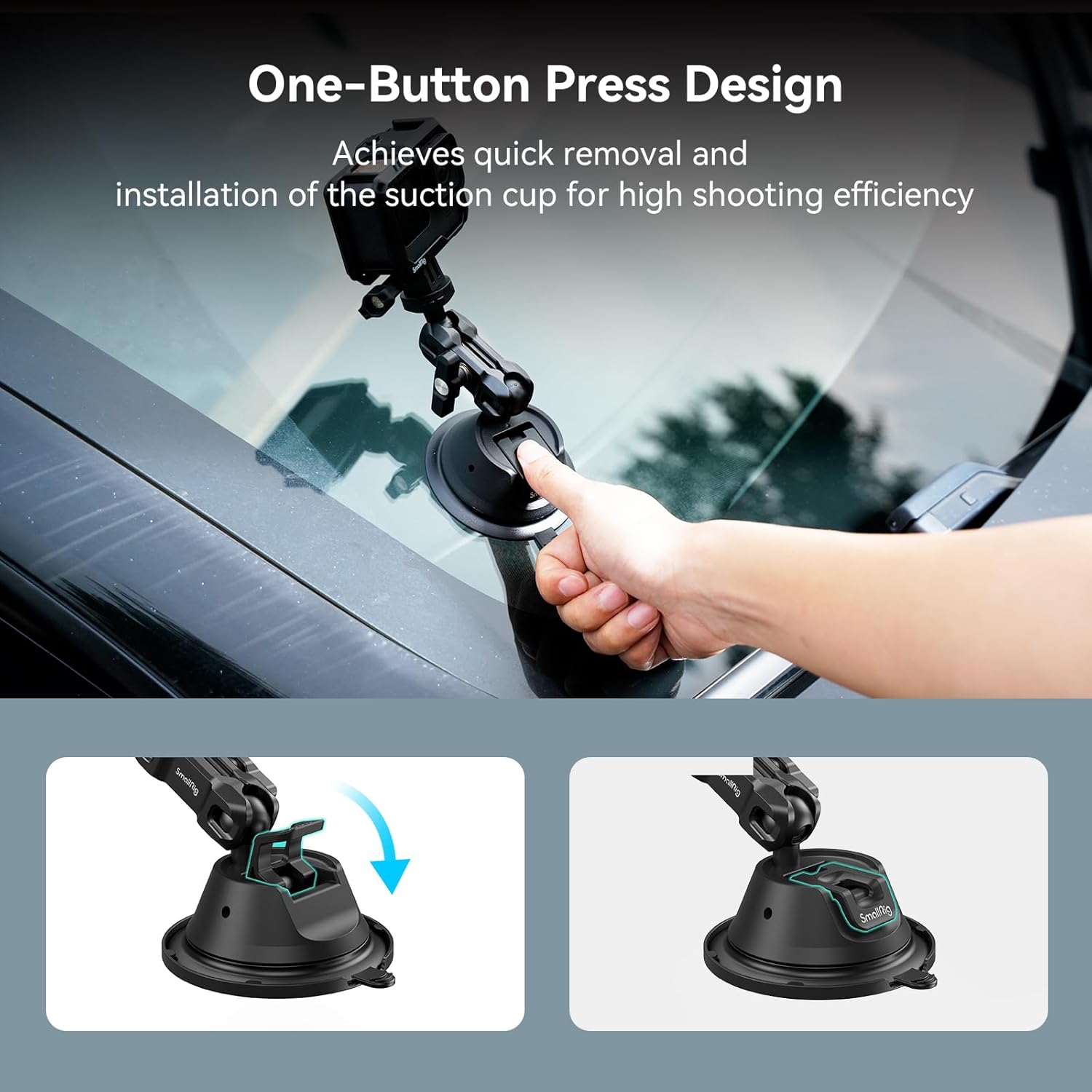 Thumbnail 5 de SMALLRIG 4193 supporto a ventosa doppio strato per action cam 360°
