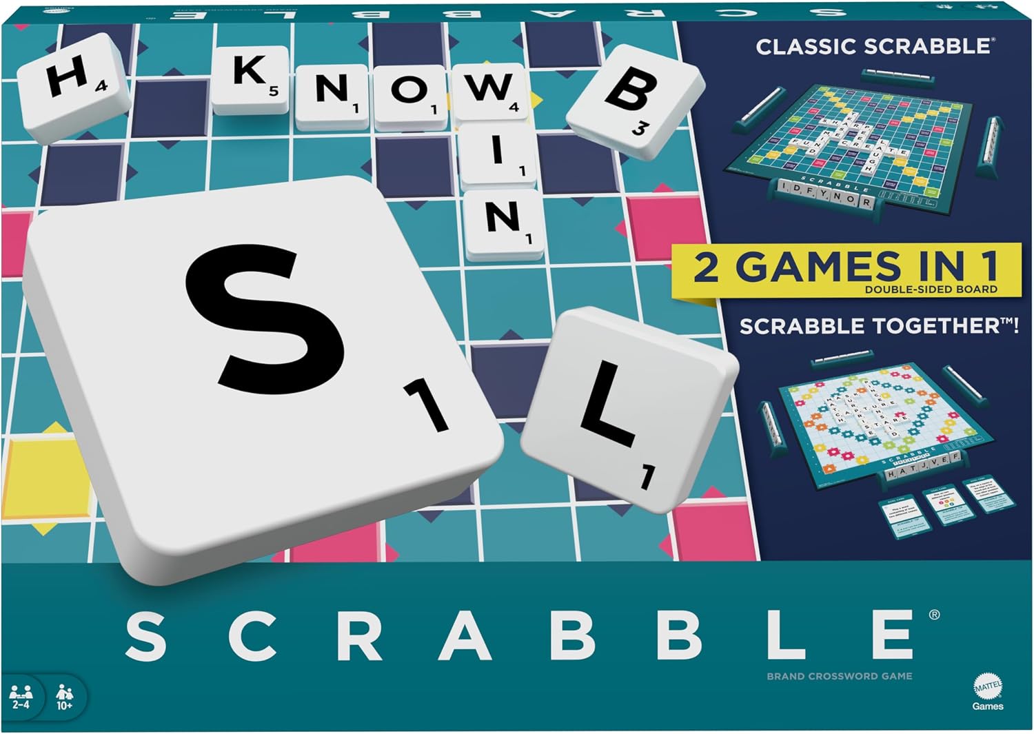 Detalle de Mattel Games Scrabble Core Refresh board game (4 players), Ages 12+
