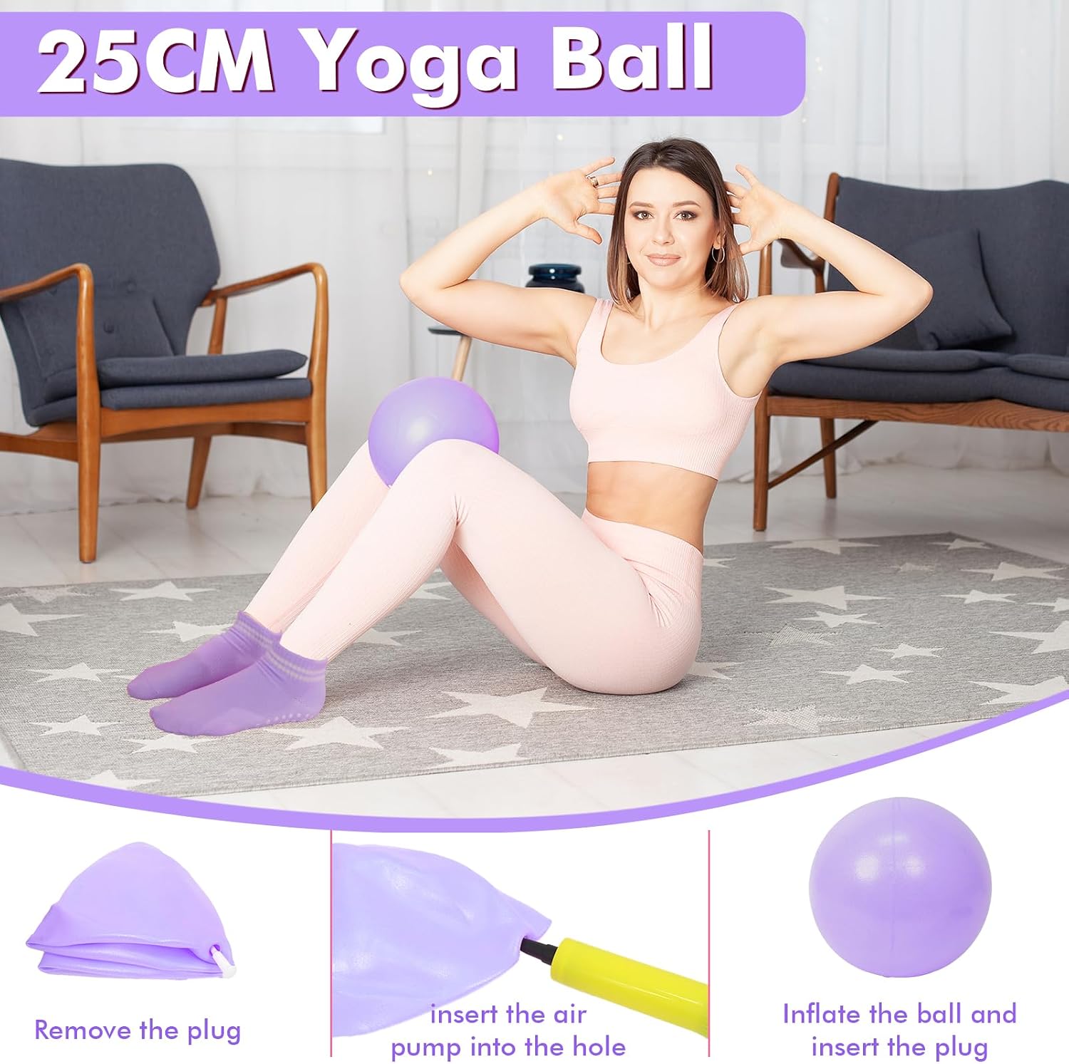 Detalle de LZDMY Pilates Equipment Ring Kit 15 PCS – Complete Home Fitness Set for Women