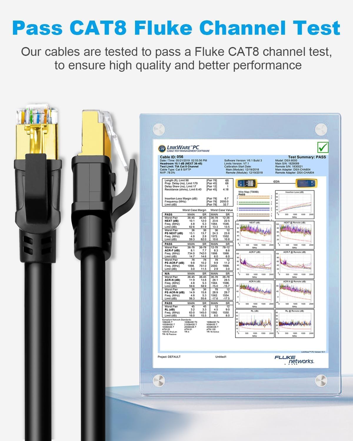 Thumbnail 5 de DDMALL CAT8 Ethernet Cable 2m: Ultra‑Fast, Durable 40Gbps Network Patch Lead