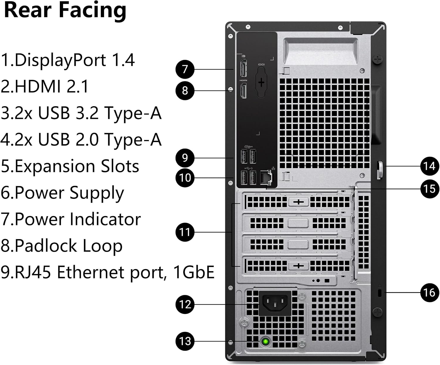 Thumbnail 6 de Dell Tower Desktop Computer with Intel Core i3-14100