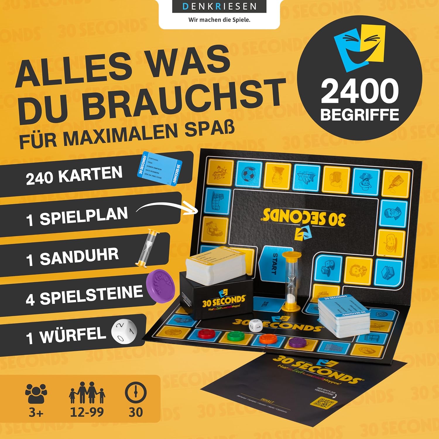 Thumbnail 2 de DENKRIESEN 30 Seconds® – Brettspiel für bis zu 16 Spieler 🎲