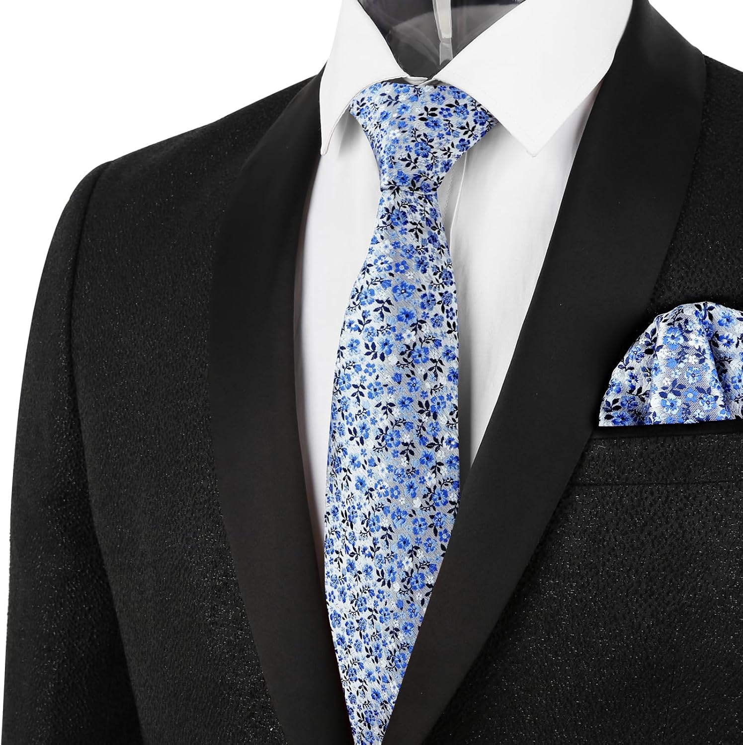 Detalle de Alizeal Mens tie set 8cm floral