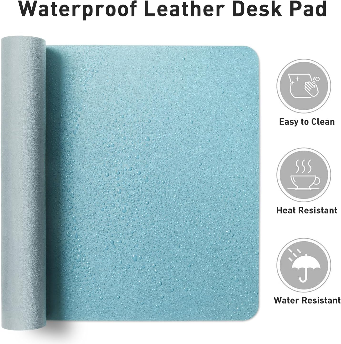 Thumbnail 6 de Aothia Large Synthetic Leather Desk Pad 23.6×13.7 in 🧾