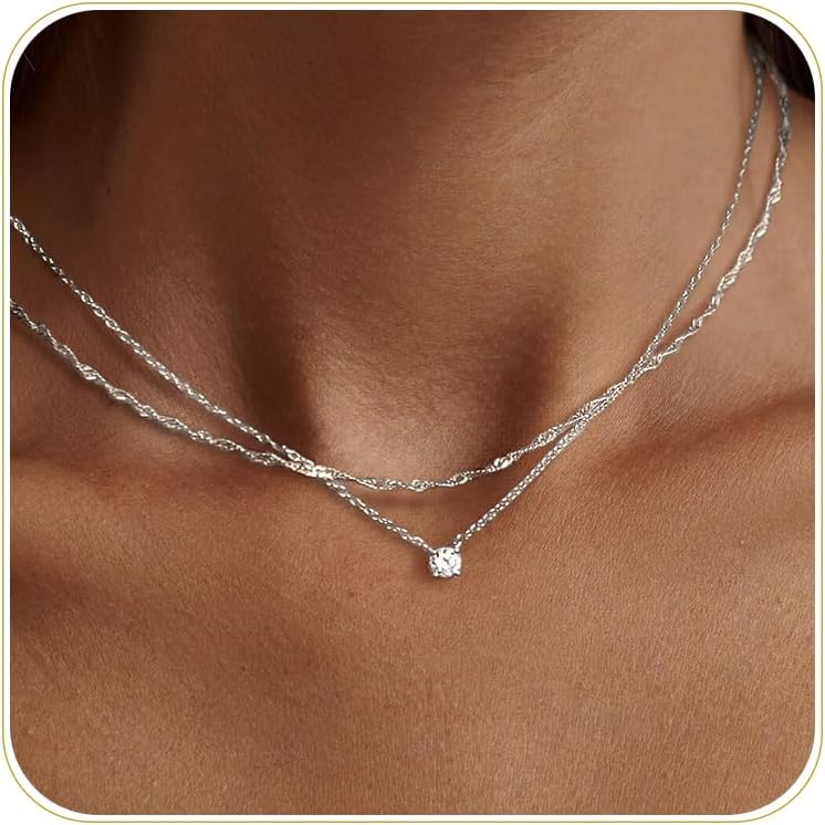 Detalle de Tewiky Cubic Zirconia Necklace 14K Gold-Plated