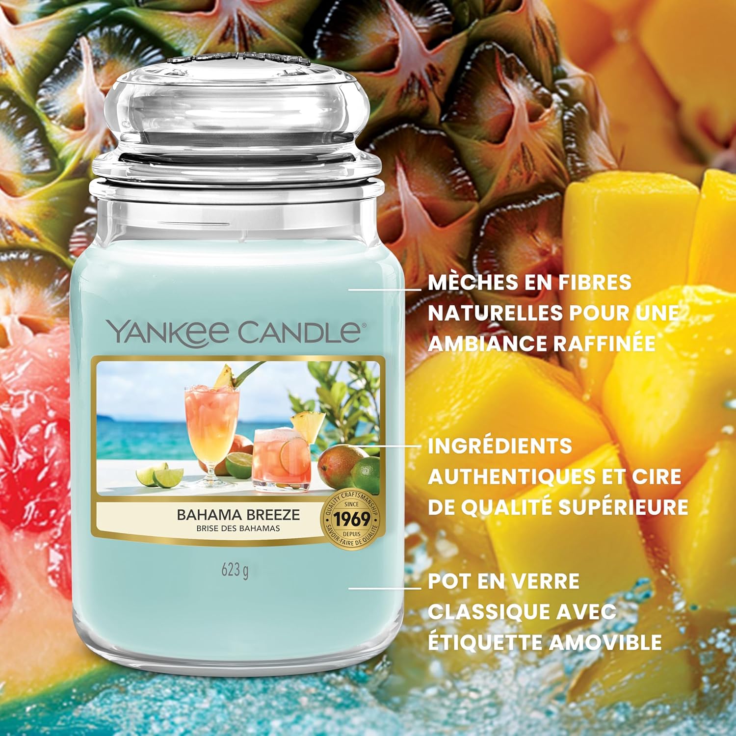 Thumbnail 3 de Bougie parfumée Yankee Candle | Grand pot Bahama Breeze – 150 h, parfum tropical