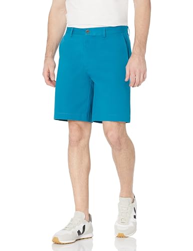 Detalle de Amazon Essentials Men's Classic Fit 9" Teal Blue Chino Shorts with Pockets (42W)