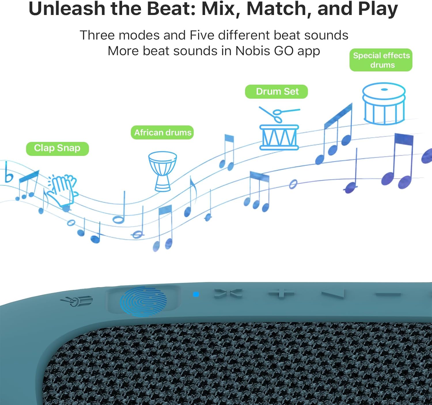 Thumbnail 4 de NOBIS Clip N1: Portable Bluetooth Speaker with App, Beat Mode and IP68 Protection